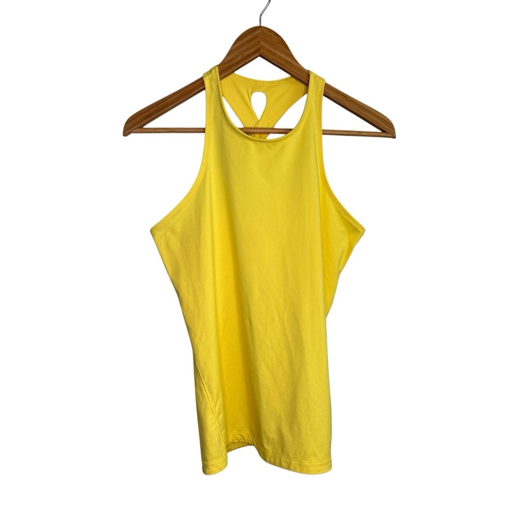 Calia Carrie Underwood Womens Tank Top Small Yellow Keyhole Racerback Workout